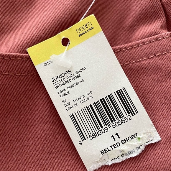 NWT Bongo Shorts Size 11, Cuffed Twill Shorts, Withered Rose Color - Picture 4 of 8